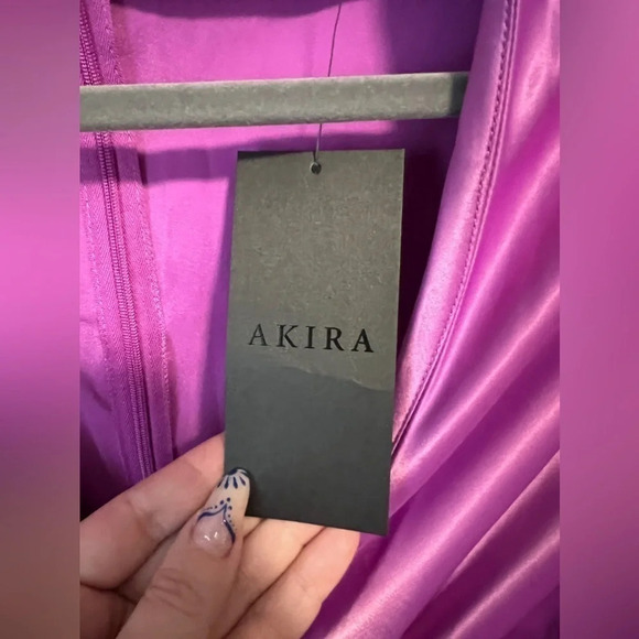 NWT | Akira | On Glow Purple V-Neck Maxi Dress | Size 1X - Picture 5 of 8